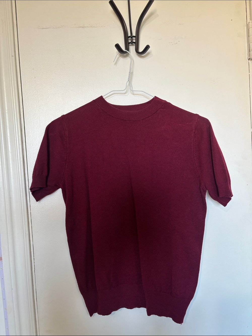 Men's Short-Sleeve Knit Shirt - Burgundy